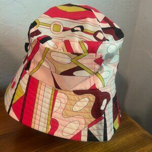 Vintage Emilio Pucci Cotton Sun Hat with Pocket On Top, In Excellent Condition